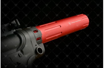 Image of Strike Industries Carbine Length Pistol Receiver Extension/Buffer Tube, Red, One Size, SI-AR-CARPRE-SLICK-RED