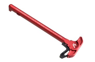 Image of Strike Industries Extended Latch AR Charging Handle, AR-15, 5.56x45mm NATO, Hard Anodized, Red, SI-ARCH-EL-RED