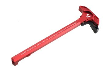 Image of Strike Industries Extended Latch AR Charging Handle, AR-15, 5.56x45mm NATO, Hard Anodized, Red, SI-ARCH-EL-RED