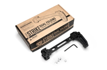 Image of Strike Industries Dual Folding Stock, Ambidextrous, AR-15/AR-10/CZ Scorpion EVO 3/SIG Sauer MCX/Brugger / Thomet APC9/CZ BREN 2/Ruger PC Charger/CZ Scorpion, SI-FSA-DUAL-STOCK, Black, One Size, SI-FSA-DUAL-STOCK