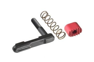 Image of Strike Industries Enhanced Magazine Catch with Red Release Button, Red SI-AR-EMC-RED