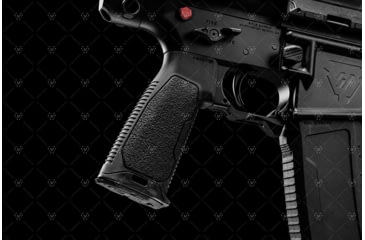 Image of Strike Industries Flat Top AR15 Rubber Over-Mold Pistol Grip without Beavertail in 15 Degree, Black, SI-AR-NBPG-15