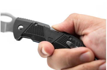 Image of Strike Industries K1 Knife, 89.10mm, AUS-8 Stainless Steel, SI Polymer Extreme Handle, Black, SI-K1-BK