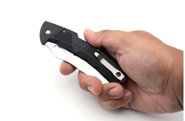 Image of Strike Industries K1 Knife, 89.10mm, AUS-8 Stainless Steel, SI Polymer Extreme Handle, Black, SI-K1-BK