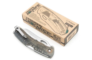 Image of Strike Industries K1 Knife, 89.10mm, AUS-8 Stainless Steel, SI Polymer Extreme Handle, Smoke, SI-K1-TP