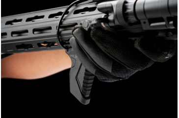 Image of Strike Industries Link Angled HandStop w/Cable Management System, M-LOK/KeyMod, Black, SI-AR-HSFG-BK