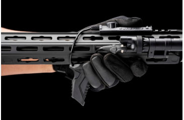 Image of Strike Industries Link Angled HandStop w/Cable Management System, M-LOK/KeyMod, Black, SI-AR-HSFG-BK