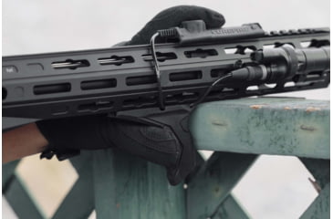 Image of Strike Industries Link Angled HandStop w/Cable Management System, M-LOK/KeyMod, Black, SI-AR-HSFG-BK