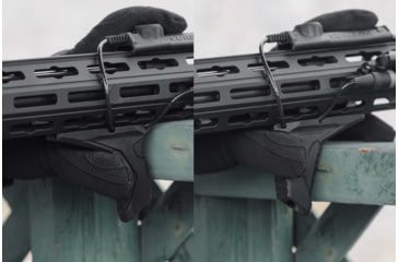Image of Strike Industries Link Angled HandStop w/Cable Management System, M-LOK/KeyMod, SI-AR-HSFG-BK, Black, One Size, SI-AR-HSFG-BK