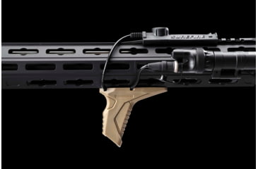 Image of Strike Industries Link Angled HandStop w/Cable Management System, M-LOK/KeyMod, FDE, SI-AR-HSFG-FDE