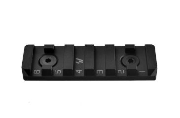 Image of Strike Industries Link Rail Section 6 Slots Fits Most Keymod and M-LOK Version Mounting Surfaces, Black SI-LINK-RS-6-BK