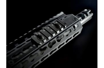Image of Strike Industries Link Rail Section 6 Slots Fits Most Keymod and M-LOK Version Mounting Surfaces, Black SI-LINK-RS-6-BK