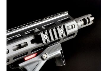 Image of Strike Industries Link Rail Section 6 Slots Fits Most Keymod and M-LOK Version Mounting Surfaces, Black SI-LINK-RS-6-BK