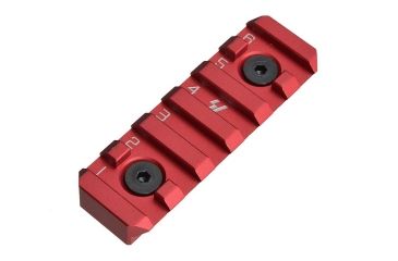 Image of Strike Industries Link Rail Section 6 Slots Fits Most Keymod and M-LOK Version Mounting Surfaces, Red SI-Link-RS-6-RED
