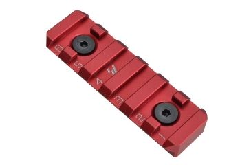 Image of Strike Industries Link Rail Section 6 Slots Fits Most Keymod and M-LOK Version Mounting Surfaces, Red SI-Link-RS-6-RED
