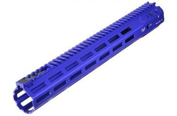 Image of Strike Industries Mega Fins XL Handguard Rail, w/KeyMod, Blue, 15in, SI-MEGAFINS-XL-KM-15-BLU