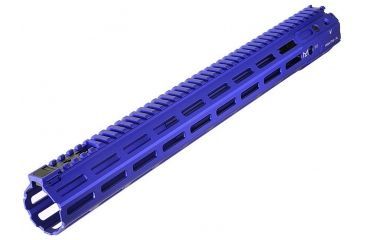 Image of Strike Industries Mega Fins XL Handguard Rail, w/KeyMod, Blue, 17in, SI-MEGAFINS-XL-KM-17-BLU