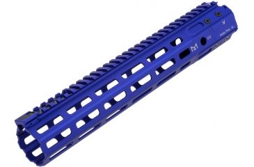 Image of Strike Industries Mega Fins XL Handguard Rail, w/Mlok, Blue, 12in, SI-MEGAFINS-XL-MLOK-12-BLU