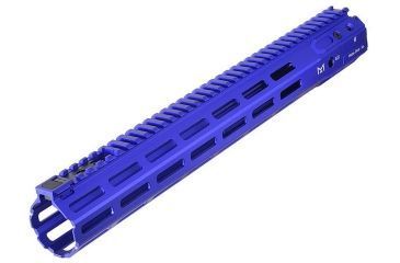 Image of Strike Industries Mega Fins XL Handguard Rail, w/Mlok, Blue, 15in, SI-MEGAFINS-XL-MLOK-15-BLU