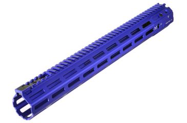 Image of Strike Industries Mega Fins XL Handguard Rail, w/Mlok, Blue, 17in, SI-MEGAFINS-XL-MLOK-17-BLU