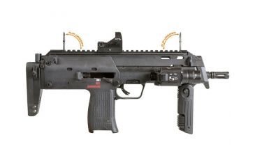 Image of Strike Industries MP7 Backup Sight Top Rail with Anodized Aluminum, Black SI-MP7-BUSR