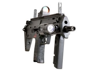 Image of Strike Industries MP7 Backup Sight Top Rail with Anodized Aluminum, Black SI-MP7-BUSR