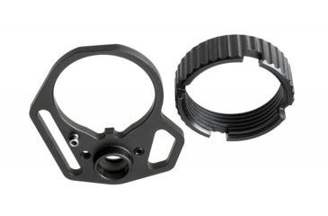 Image of Strike Industries Multi-Function End Plate w/ Anti-Rotation Castle Nut in Black, Black, One Size, SI-AR-MFE&amp;ACN