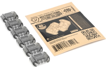 Image of Strike Industries Multidirectional Picatinny Rail Cover with Cable Management System, 6pcs/pack, Black, One Size, SI-AR-CMS-MP