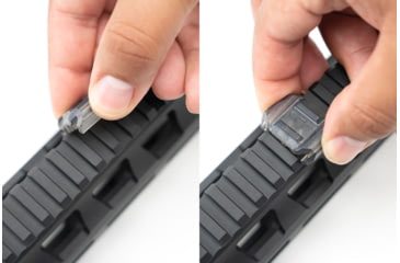 Image of Strike Industries Multidirectional Picatinny Rail Cover with Cable Management System, 6pcs/pack, SI-AR-CMS-MP, Clear, One Size, SI-AR-CMS-MP