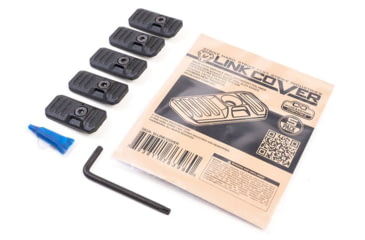 Image of Strike Industries Rail Cover w/LINK system for MLok &amp; KeyMod Handguards, 5 Pieces, Black, SILINKCOVER