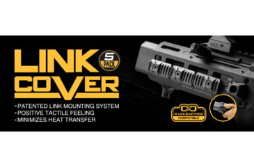 Image of Strike Industries Rail Cover w/LINK system for MLok &amp; KeyMod Handguards, 5 Pieces, Black, SILINKCOVER