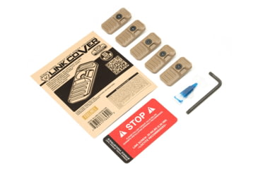 Image of Strike Industries Rail Cover w/LINK system for MLok &amp; KeyMod Handguards, 5 Pieces, FDE, One Size, SI-LINK-COVER-FDE