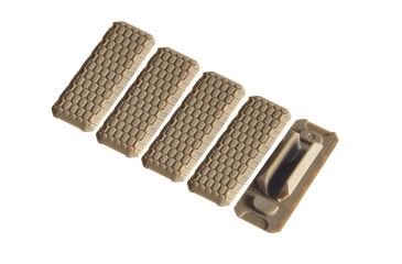 Image of Strike Industries M-LOK Rail Covers, V2, 5pc, SI-MLOK-Cover-V2-FDE, FDE, One Size, SI-MLOK-COVER-V2-FDE
