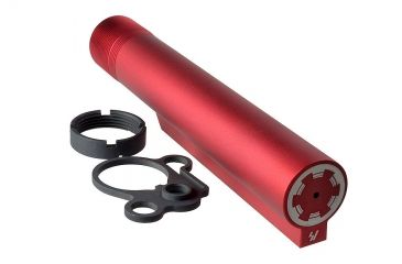 Image of Strike Industries SI-AR-15/M16 Receiver Extension,7 Position Assembly, Red SI-AR-RE7P-KIT-RED