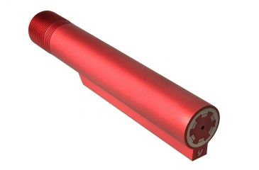 Image of Strike Industries SI-AR-15/M16 Receiver Extension, 7 Position Buffer Tube, Red SI-AR-RE7P-BT-RED