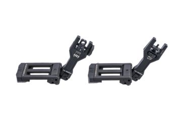 Image of Strike Industries Sidewinder BUIS II Offset Deployable Front and Rear Sight, Black, SI-SIDEWINDERII-BK