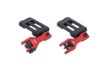 Image of Strike Industries Sidewinder BUIS II Offset Deployable Front and Rear Sight, Red, SI-SIDEWINDERII-RED