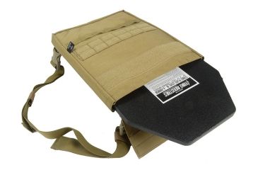 Image of Strike Industries Simple Plate Carrier. Can Be Used as Laptop Carrier, Messenger Bag, and Emergency Protection with Strike Plate, Camel Tan SI-SPC-CM