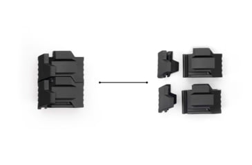 Image of Strike Industries Stacked Angled Grip Extension Compatible w/M-LOK Slots, Black, SI-AR-CMS-SAF-EXT
