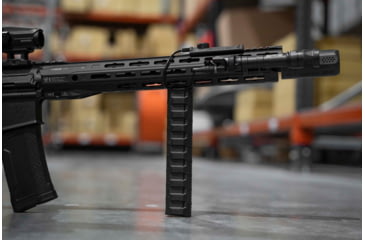 Image of Strike Industries Stacked Angled Grip Extension Compatible w/M-LOK Slots, Black, SI-AR-CMS-SAF-EXT