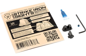 Image of Strike Industries Strike Iron Sights for SIG Sauer P320, Suppressor Height, Black, One Size, SI-P320-SIGHTS-SH