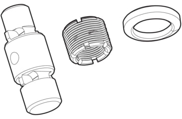 Image of Strike Industries Strike X-Comp Thread Adapter Kit 1/2in - 28 TPI - M18x1 RH, Black, One Size, SI-XCOMP-ADA-1/2-28