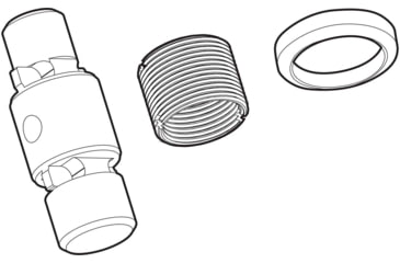 Image of Strike Industries Strike X-Comp Thread Adapter Kit 5/8in - 24 TPI - M18x1 RH, Black, One Size, SI-XCOMP-ADA-5/8-24