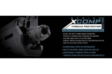 Image of Strike Industries X-Comp Thread Protector for M18x1 RH, SI-XCOMP-TP, Black, One Size, SI-XCOMP-TP