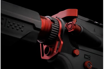Image of Strike Industries Ultralight Multi-Function Red End Plate w/ Anti-Rotation Castle Nut in Black, SI-AR-UL-MFEP&amp;ACN-RED