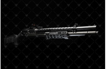 Image of Strike Industries Valor of Action 10 M-Lok Handguard for Remington 870, 12ga, 6061 Aluminum, Black, One Size, SI-VOA-R870HG-BK