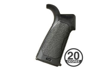 Image of Strike Industries Enhanced Pistol Grip, AR-15/AR-10, 20 degree, SI-AR-VEPG-20, Black, One Size, SI-AR-VEPG-20