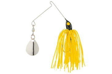 Image of Strike King Micro-King Spinnerbait, Black Head/Yellow Skirt/Silver Blade, 1/16oz, 1 Pack, MC-4