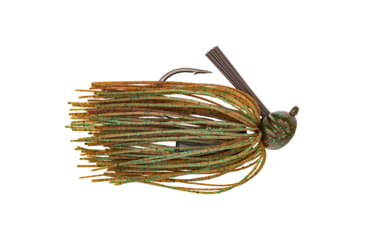Image of Strike King Premier Pro-Model Jig Fishing Lure, Casting Jig, Pumpkin w/ Green Flake, 1/2oz, PPJ12-11, PPJ12-11