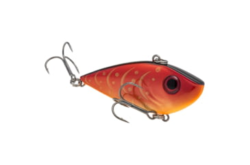 Image of Strike King Red Eye Shad Fishing Lure, Lipless Crankbait, Free-floating Internal Rattles, 3D Eyes, Premium SZ 4 Treble Hooks, 3/8oz, Sinking, Sam Rayburn Red Craw, REYESD38-451